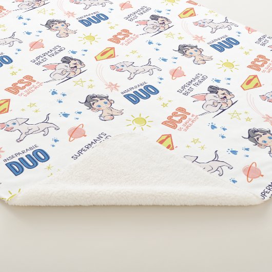 Baby Krypto & Superman Pattern Sherpa Deken (3/4)