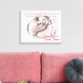 Baby kunstschilderij "Welkomstdoek" Canvas Afdruk (Insitu (Woonkamer))