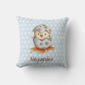 Baby kussen met een vogel die uitkomt op kleuter d (Voorkant)