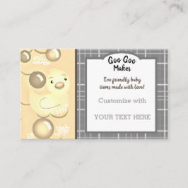 Baby/kwekerij/rubber eendjes Neutrals Visitekaartje