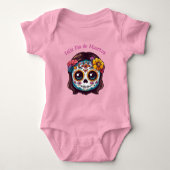 🌹Baby La Catrina met goudsbloem 🌹 Romper (Voorkant)