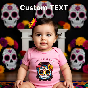 🌹Baby La Catrina met goudsbloem 🌹 Romper