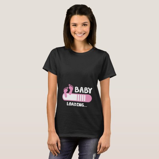 Baby Laadmoederschap T-shirt (Voorkant volledig)