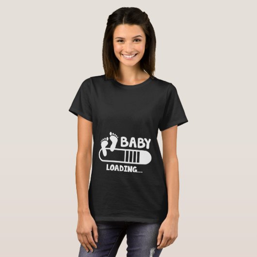 Baby Laadmoederschap T-shirt (Voorkant volledig)