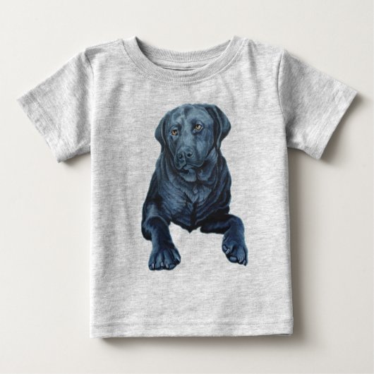 Baby Labrador Shirts Blue Dog Art T-shirts bébé (Devant)