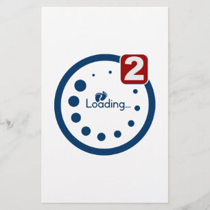 Baby laden, tweelingmelding briefpapier