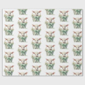 Baby Lamb in Basket Waterverf Baby shower Cadeaupapier (Vlak)