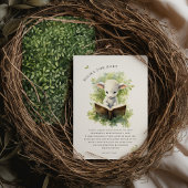 Baby Lamb Lezing Waterverf Baby shower Behuizing