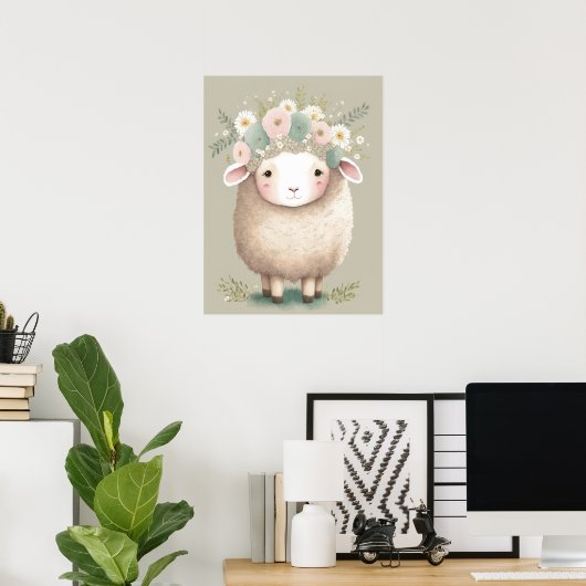 Baby Lamb Poster (Thuiskantoor)