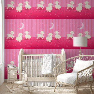 Baby lammeren behang