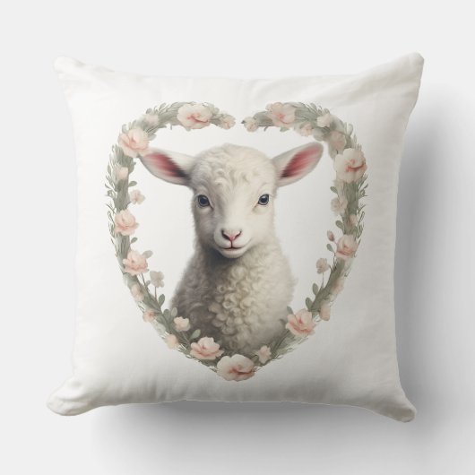 Baby Lamshart Kussen (Voorkant)