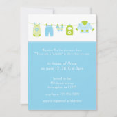 Baby-Laundry 2nd Shower Invitation Card (Devant)