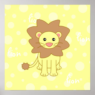 Baby Leeuw Cute Poster / Print