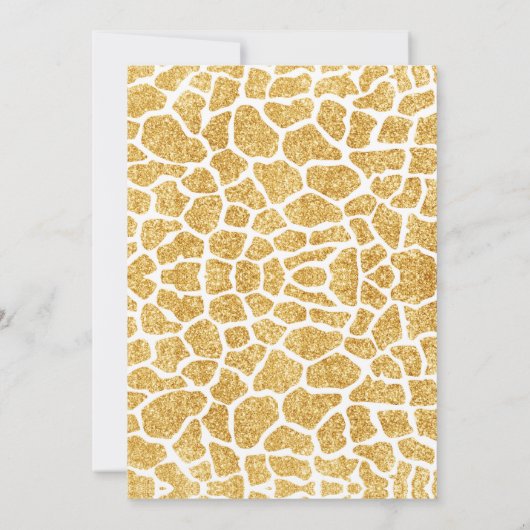 Baby leeuw - geel bruin baby shower nodigt uit kaart (Achterkant)