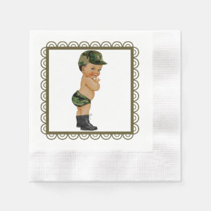 Baby "Leger Groen Camouflage" Napkins Servet