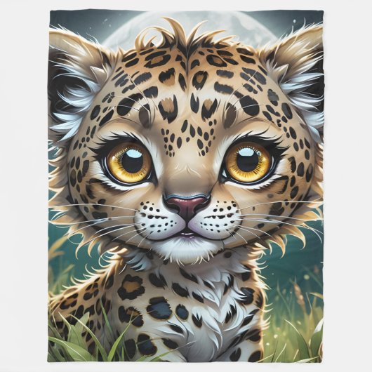 Baby Leopard Fleece Blanket Deken (Voorkant)