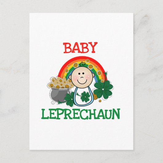 Baby Leprechaun Tshirts en Gifts Briefkaart (Voorkant)