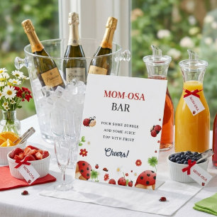 Baby lieveheersbeestje Meisje baby shower Favor bo Reclamebord Met Voetstuk