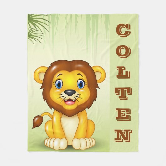 Baby Lion Fleece Blanket Deken (Voorkant)