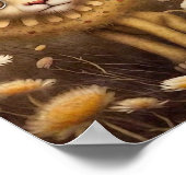 Baby Lion Furry Africain | Impression du mur du li (Coin)