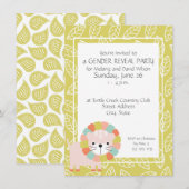 Baby Lion Genre Reveal Party Invitations (Devant / Derrière)