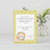 Baby Lion Genre Reveal Party Invitations (Debout devant)