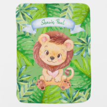 Baby Lion Personalized Baby Blanket