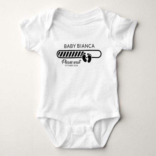 Baby Loading Custom Zwangerschap Fotoaankondiging Romper (Voorkant)