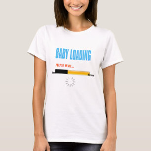 Baby Loading Maternity T-shirt, Grappig Baby showe T-shirt