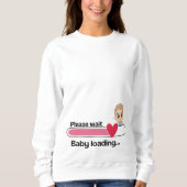 Baby Loading Zwangerschap T-shirt – Schattige moed (Voorkant)