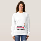 Baby Loading Zwangerschap T-shirt – Schattige moed (Voorkant volledig)