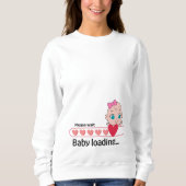 Baby Loading Zwangerschap T-shirt – Schattige moed (Voorkant)