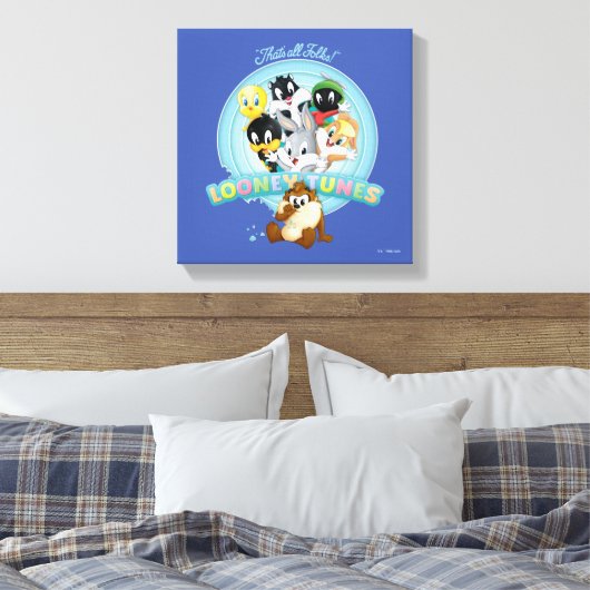 Baby LOONEY TUNES™ Logo | Dat is allemaal mensen Canvas Afdruk (Insitu (Slaapkamer))
