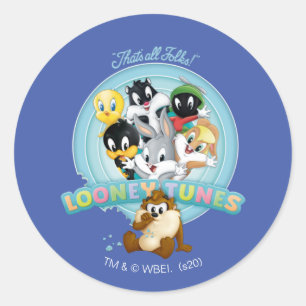 Baby LOONEY TUNES™ Logo   Dat is allemaal mensen Ronde Sticker