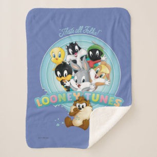 Baby LOONEY TUNES™ Logo Dat is allemaal mensen Sherpa Deken