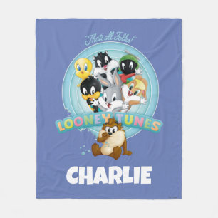 Baby LOONEY TUNES™ Logo Dat is alles mensen Fleece Deken