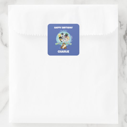 Baby LOONEY TUNES™ Logo | That's All Folks Vierkante Sticker (Tas)