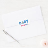 Baby lopend visitekaartje hart sticker (Envelop)