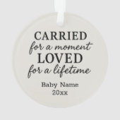 Baby Loss Memorial Eenvoudig Ornament (achterkant)