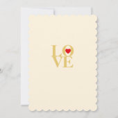 BABY LOVE! Bold Cream Gold Baby Shower Invitation (Dos)