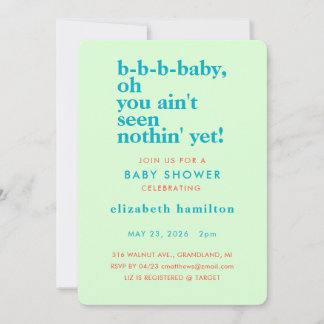 BABY LOVE! Bold Cream Gold Baby Shower Invitation