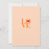 BABY LOVE! Bold Orange Baby Shower Invitation (Dos)