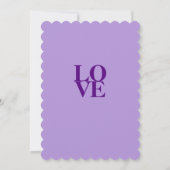 BABY LOVE! Bold Purple Baby Shower Invitation (Dos)