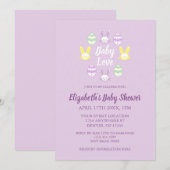 Baby Love Easter Baby shower Kaart (Voorkant / Achterkant)
