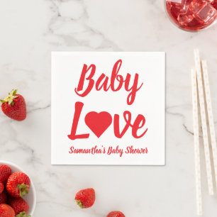Baby Love Heart Baby shower Servet