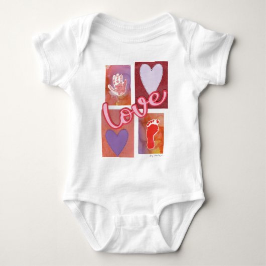 Baby Love - Kinder kunst voor CHOC Romper (Voorkant)
