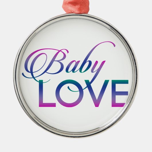 Baby Love Metalen Ornament (Voorkant)