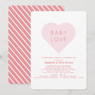 Baby Love Valentijnsdag Baby shower per post Kaart