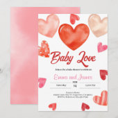 Baby Love Valentines Baby shower Invitation (Devant / Derrière)