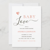 Baby Love Valentine's Day Baby shower Invitation (Devant)